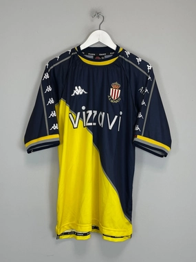 1999/00 MONACO AWAY SHIRT (L) KAPPA Quick Drying Four Way Stretch