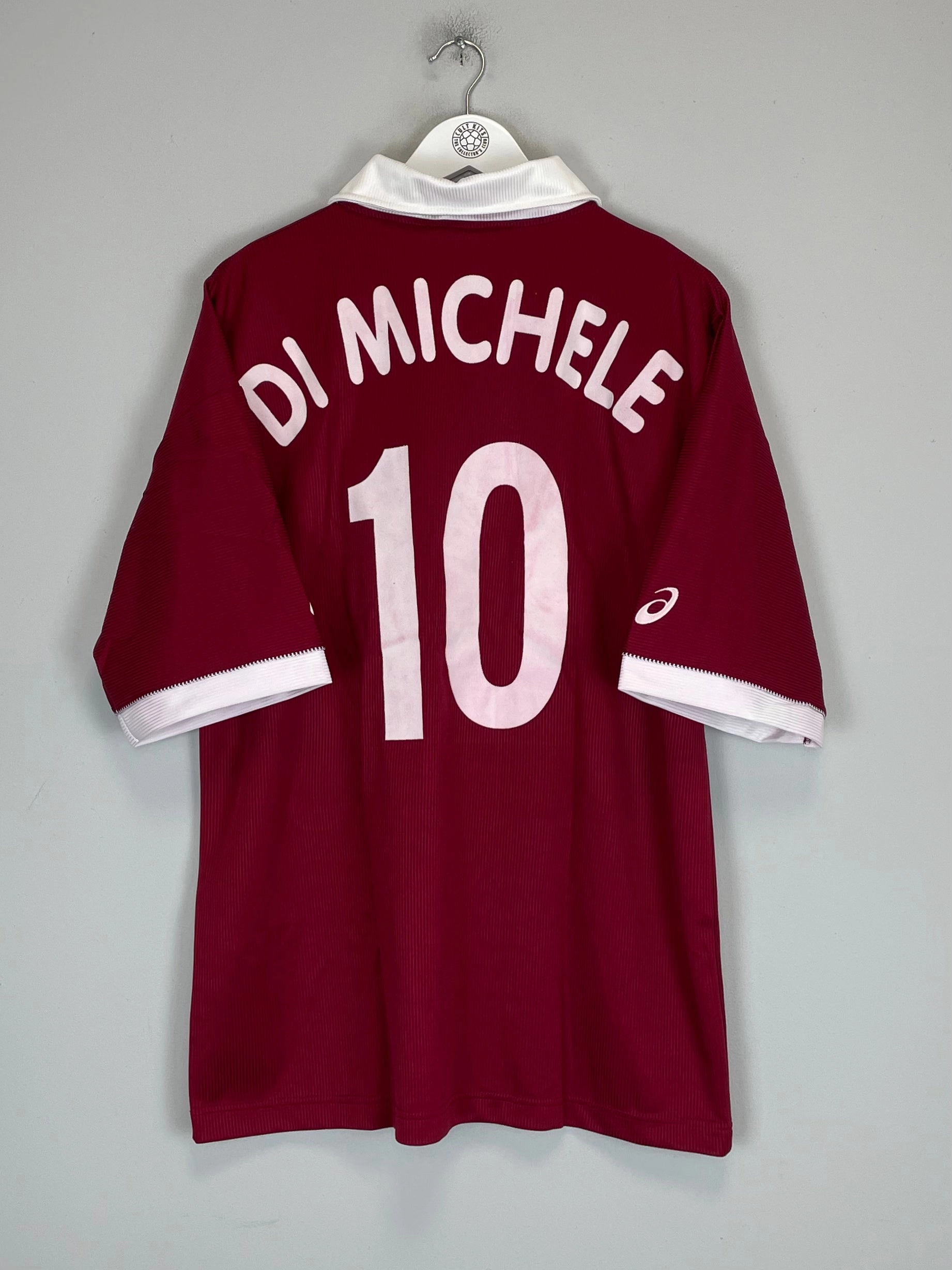 1999/00 SALERNITANA DI MICHELE #10 *BNWT* HOME SHIRT (XL) ASICS Sleek lines Contoured Side Panels