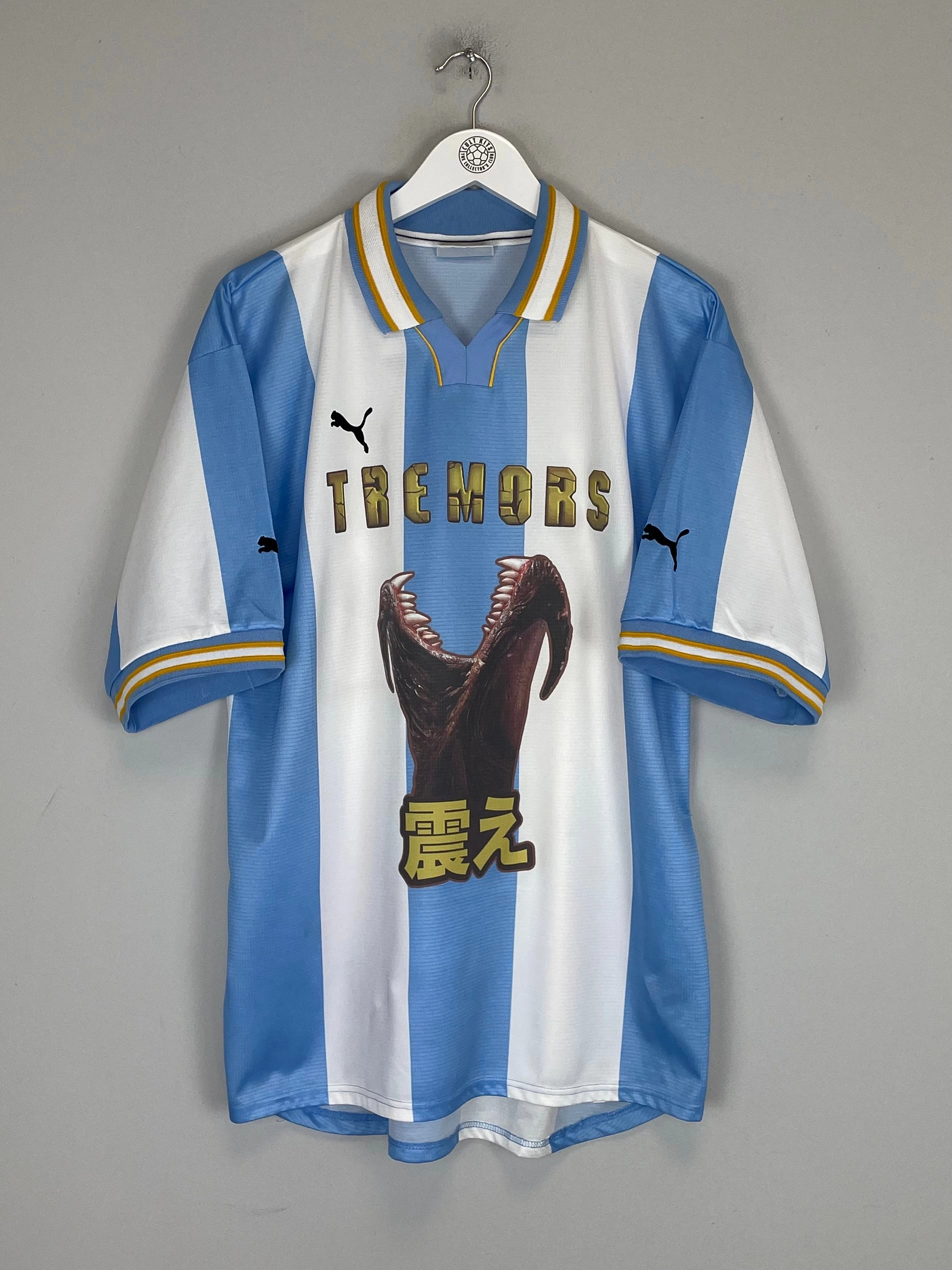 1999/00 TREMORS X JAPANESE MOVIE MASHUP SHIRT (XL) PUMA Wrinkle Resistant Weave Moisture Control Fabric