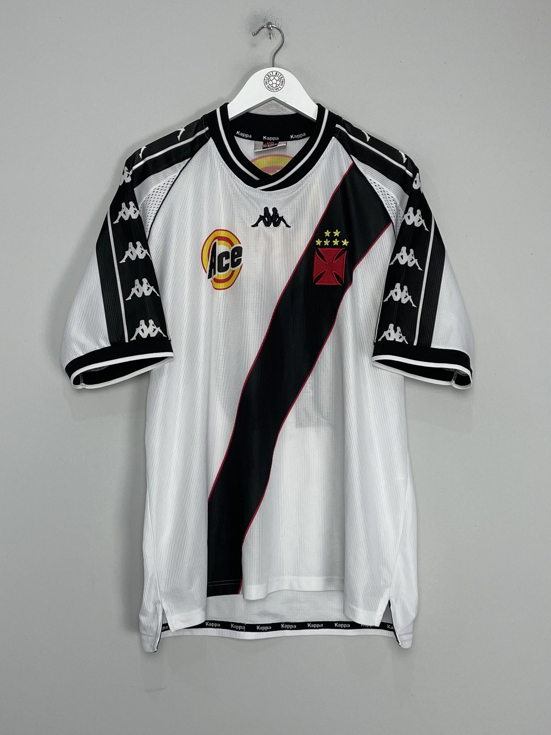 Seam Free Underarm Venting Hygroscopic Yarn 1999/00 VASCO DA GAMA #10 (EDMUNDO) AWAY SHIRT (L) KAPPA