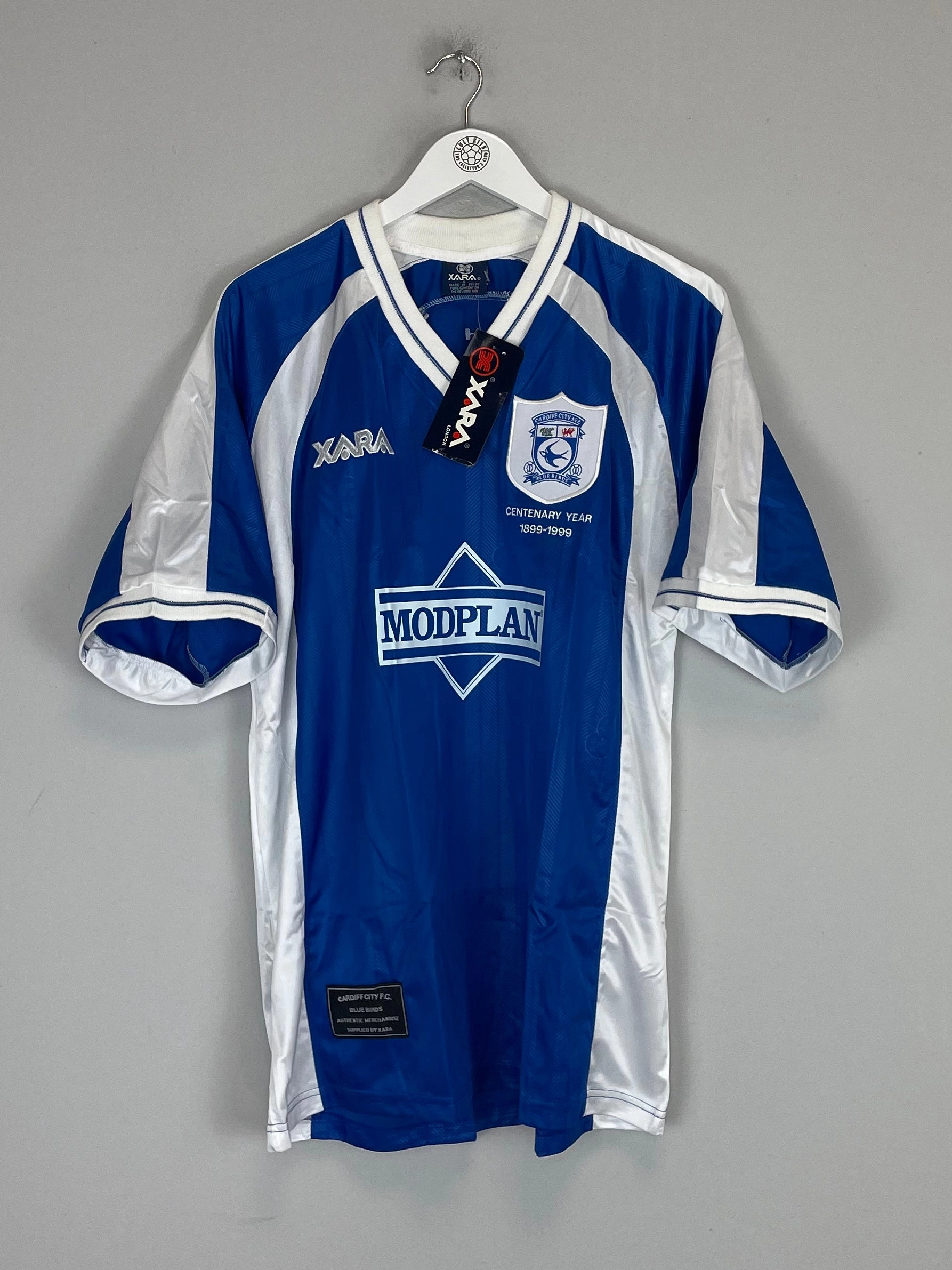 1999/01 CARDIFF CITY *BNWT* CENTENARY HOME SHIRT (L) XARA Cool Touch
