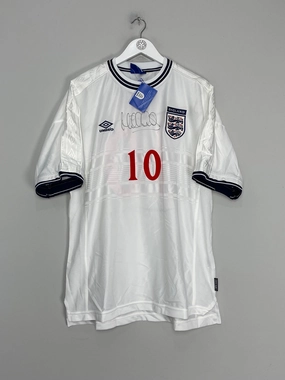 Move Support Flexible Drop Shoulder Cut 1999/01 ENGLAND OWEN #10 *BNWT* SIGNED HOME SHIRT (XXL) UMBRO