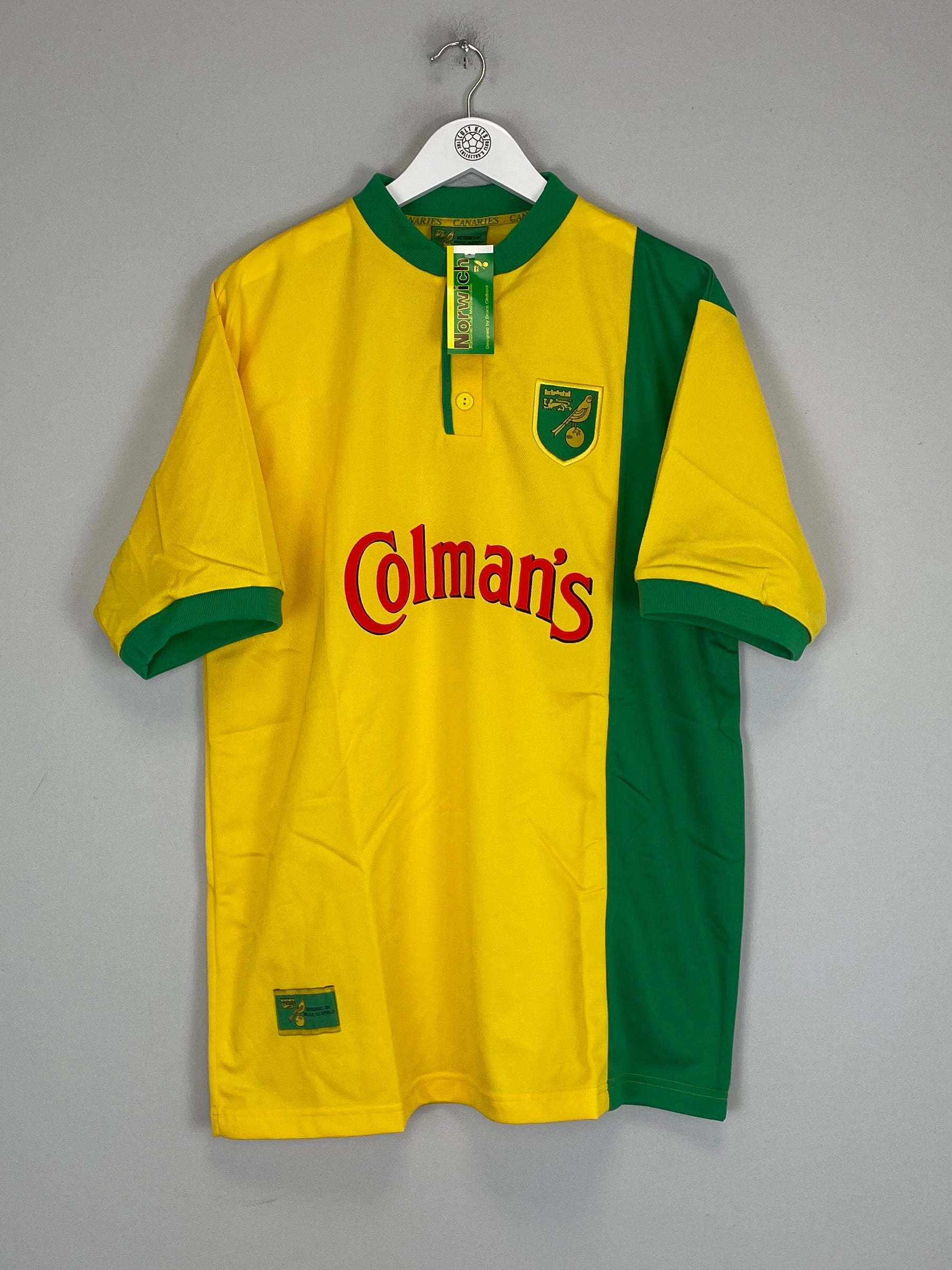 Mesh Panel Ventilation Contoured Silicone Grippers 1999/01 NORWICH CITY *BNWT* HOME SHIRT (L) OM