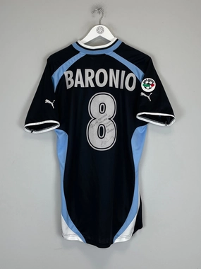 Body Fit 2000/01 LAZIO BARONIO #8 *MATCH ISSUE* SIGNED AWAY SHIRT (L) PUMA