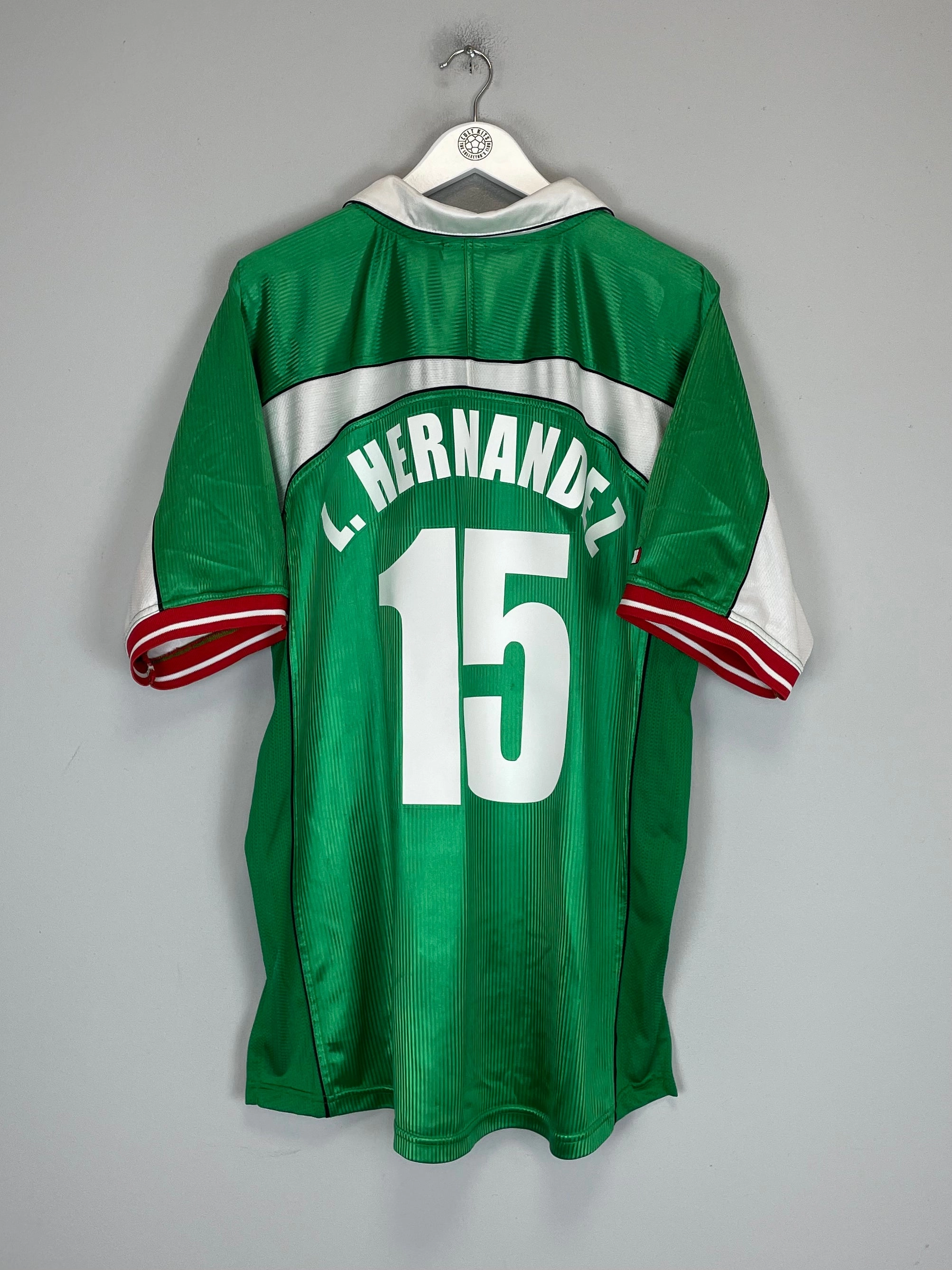 2000/01 MEXICO L.HERNANDEZ #15 HOME SHIRT (XL) ATLETICA UV protection coating