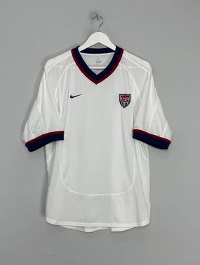 2000/01 USA HOME SHIRT (L) NIKE Reflective Trim Slim Silhouette
