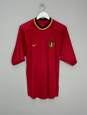 2000/02 BELGIUM HOME SHIRT (L) NIKE High Density Knit Fabric Fitted Layer