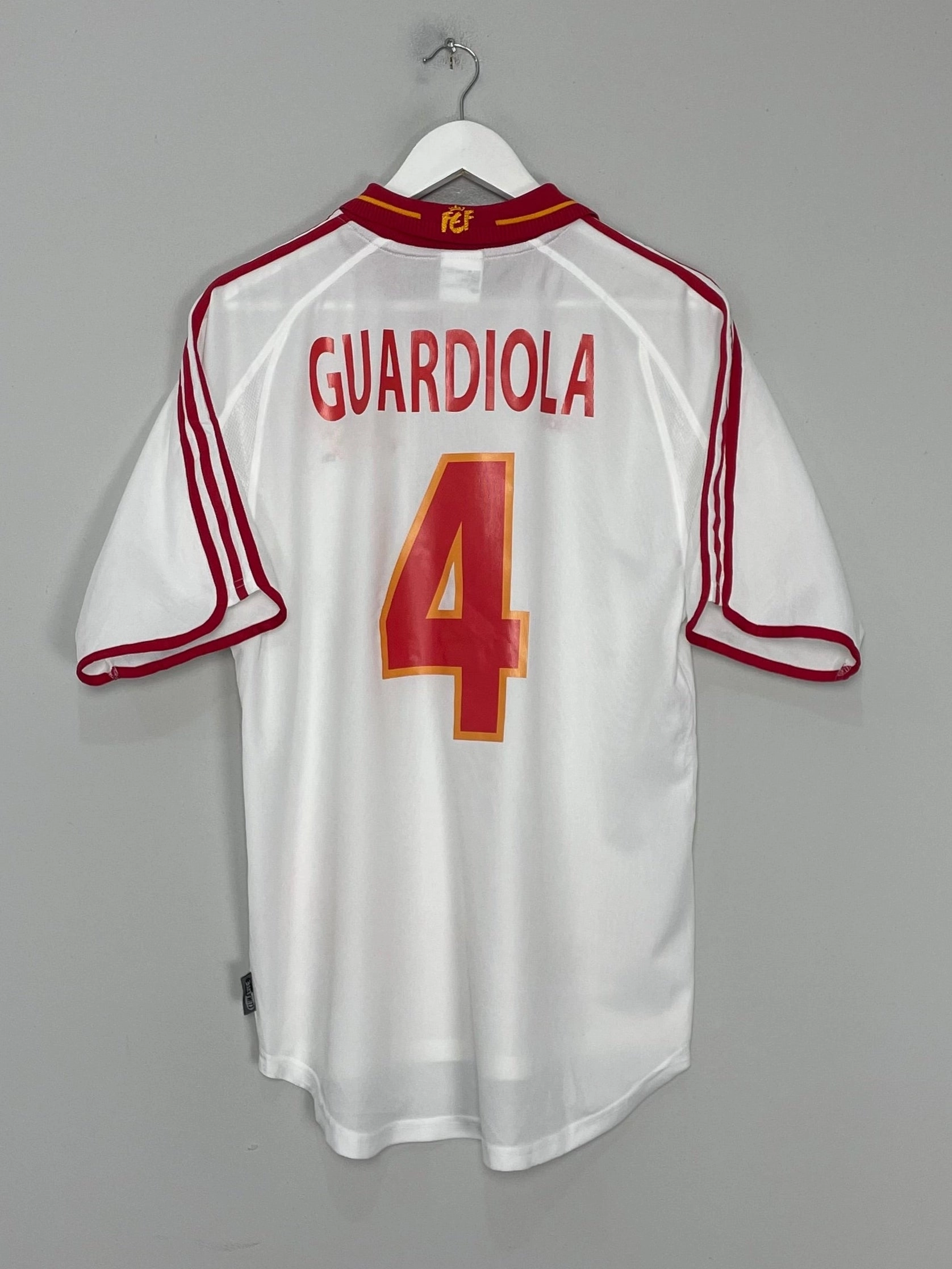 2000/02 SPAIN GUARDIOLA #4 THIRD SHIRT (M) ADIDAS Breathable fabric