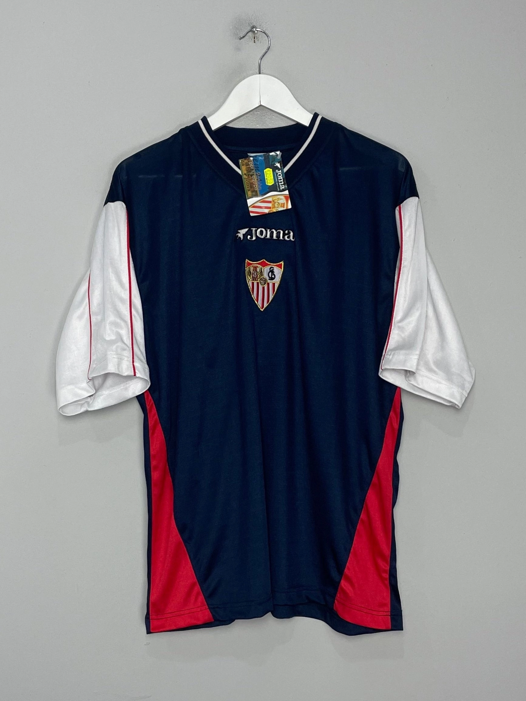 Quick Drying Performance Material Flexible Motion 2001/02 SEVILLA *BNWT* TRAINING SHIRT (L) JOMA