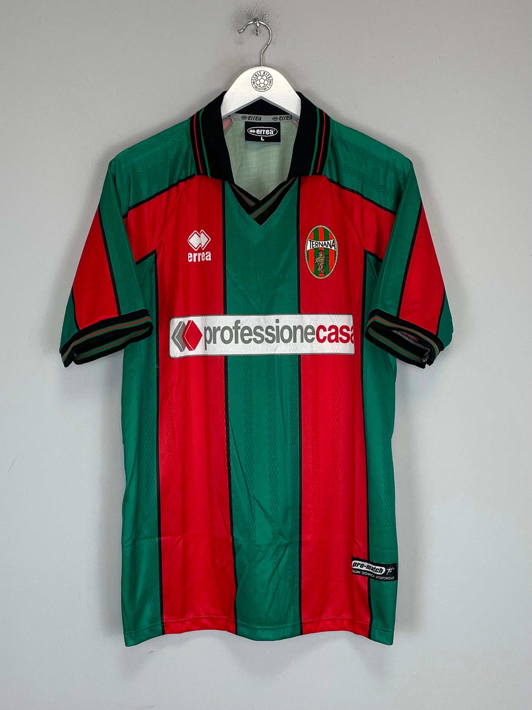 2001/02 TERNANA *MINT* HOME SHIRT (L) ERREA Wear Resistant Reinforcement Butter Soft Touch