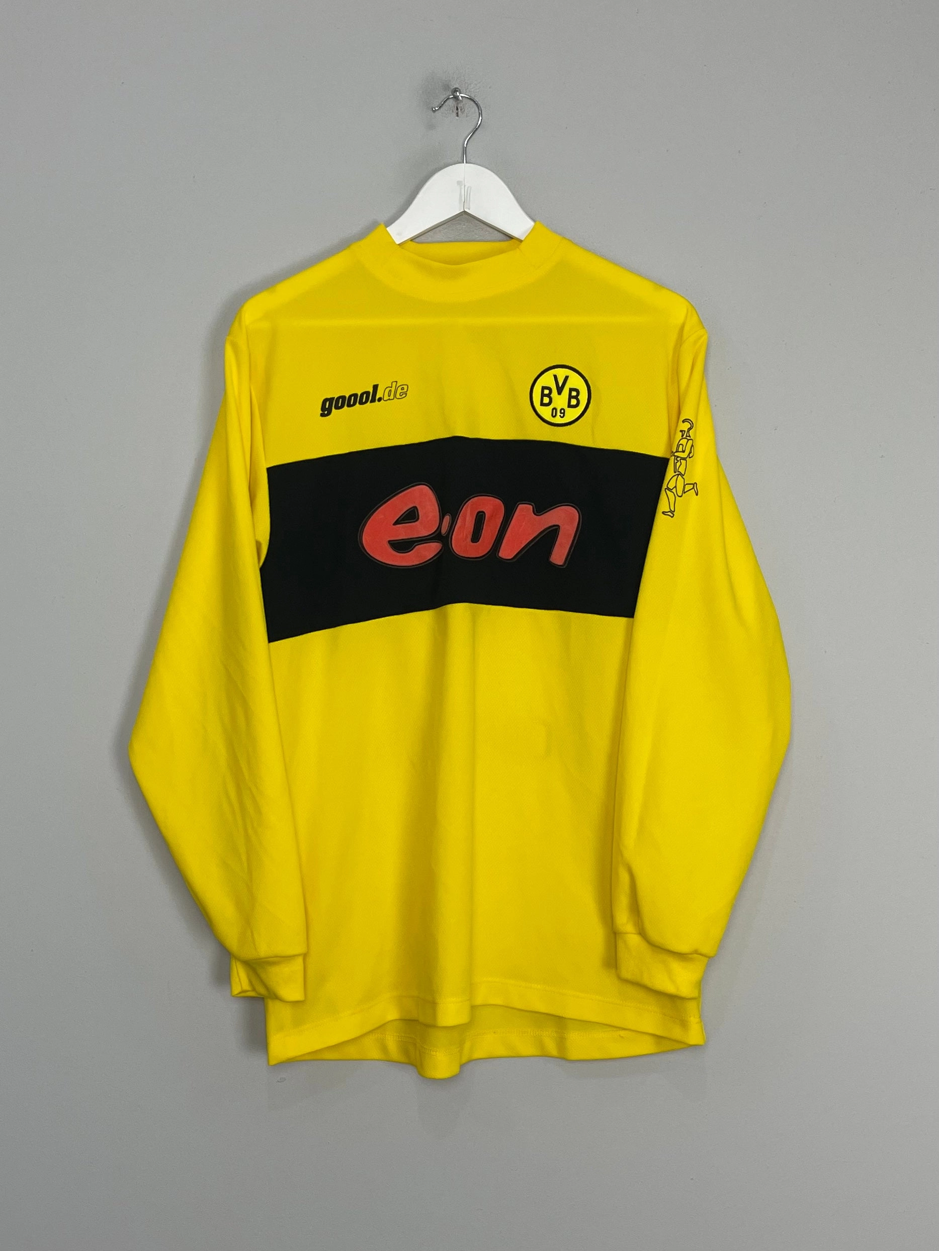 2002/03 DORTMUND L/S HOME SHIRT (M) GOOL Smooth Zone Paneling fitness gear