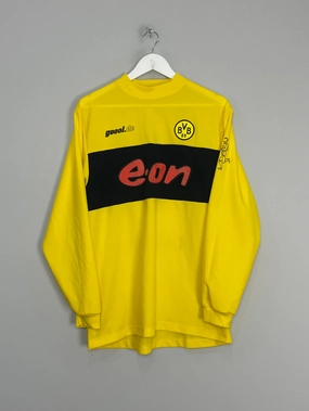 2002/03 DORTMUND L/S HOME SHIRT (M) GOOL Smooth Zone Paneling fitness gear