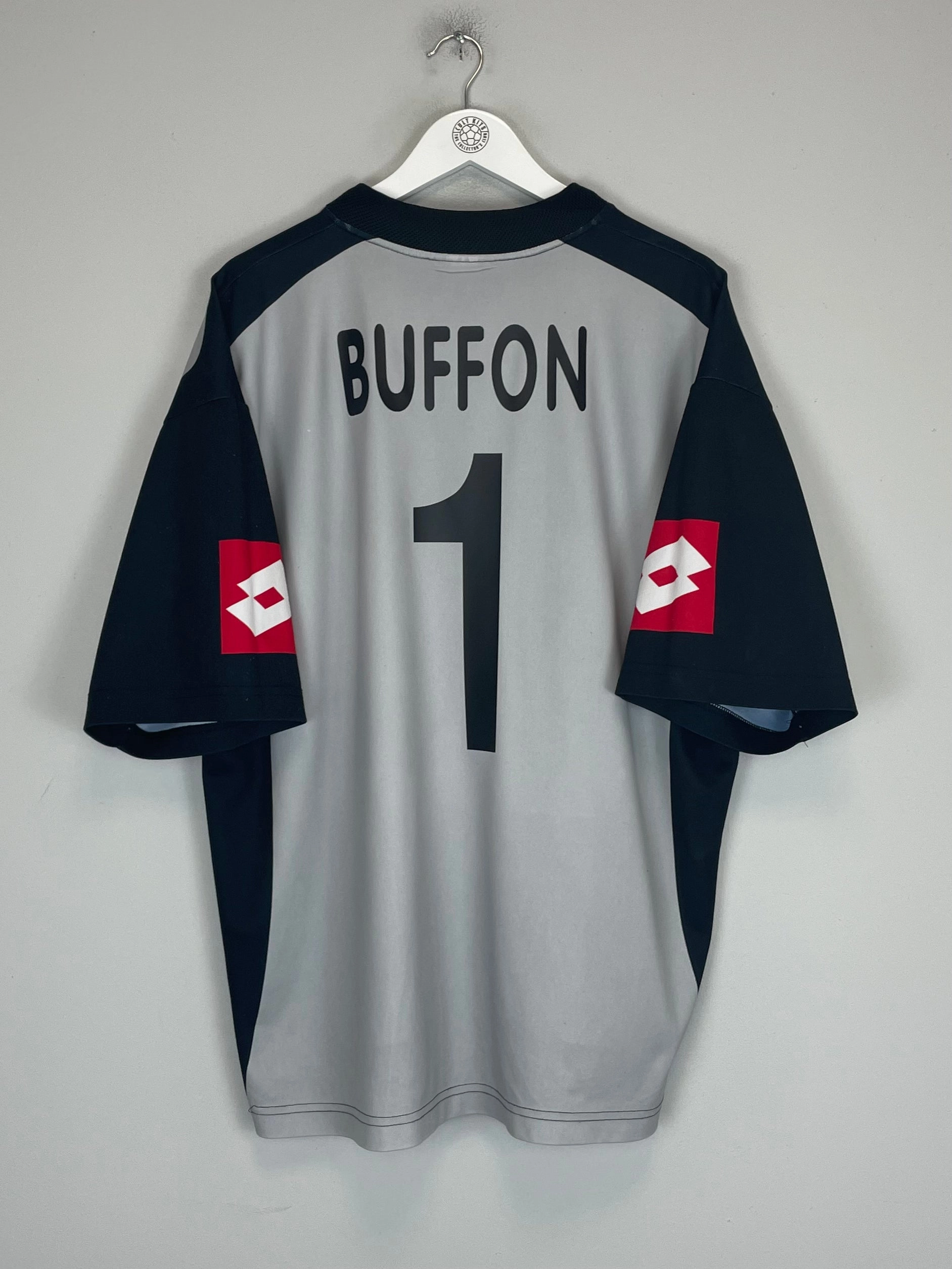 Court Style Smooth Finish 2002/03 JUVENTUS BUFFON #1 GK SHIRT (XL) LOTTO