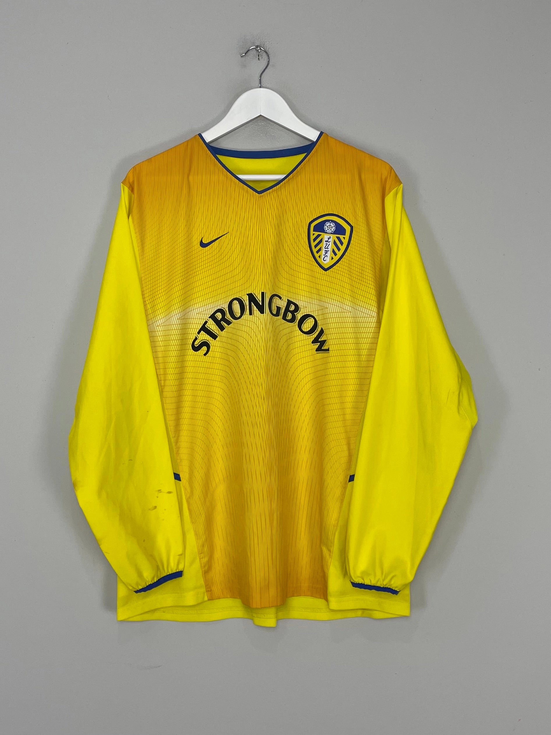 Airflow Channel Design 2002/03 LEEDS UNITED L/S AWAY SHIRT (L) NIKE