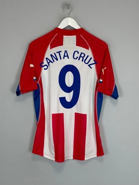 2002/03 PARAGUAY SANTA CRUZ #9 HOME SHIRT (M) PUMA Ultra Soft Weave Low Bulk Texture