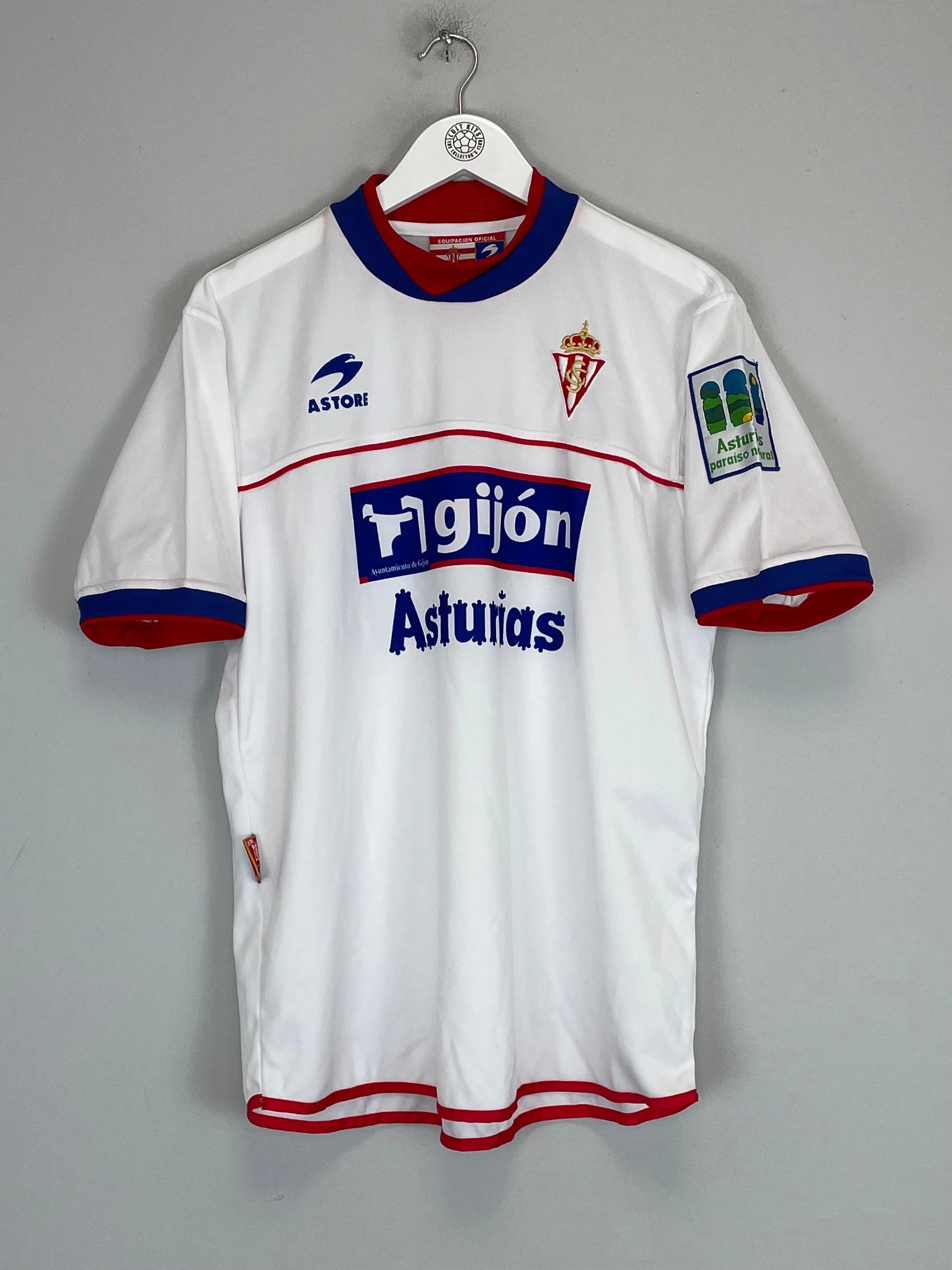 Odor Resistant Treatment 2002/03 SPORTING GIJON AWAY SHIRT (M) ASTORE