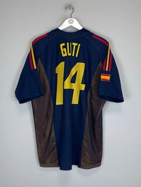 Double Layered Edge Reinforcement Reinforced Neckline 2002/04 SPAIN GUTI #14 THIRD SHIRT (XL) ADIDAS