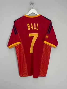 Yarn Dye Effect 2002/04 SPAIN RAUL #7 HOME SHIRT (M) ADIDAS