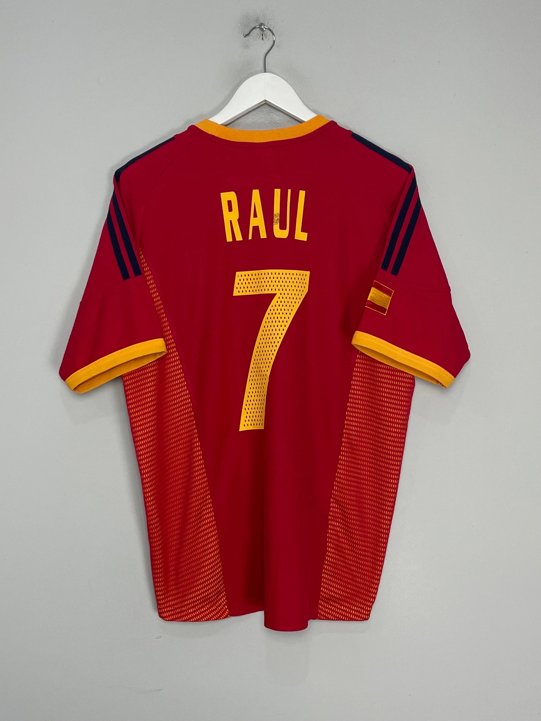 Yarn Dye Effect 2002/04 SPAIN RAUL #7 HOME SHIRT (M) ADIDAS