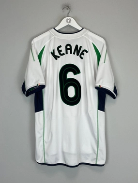 Soft Brushed Interior 2002 IRELAND KEANE #6 AWAY SHIRT (XL) UMBRO