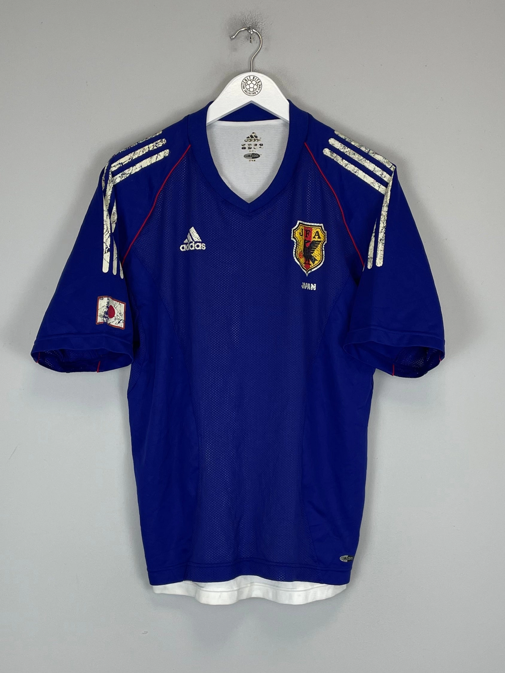 2002 JAPAN *PLAYER ISSUE* HOME SHIRT (M) ADIDAS Directional Vent Patterns Comfortable Layers