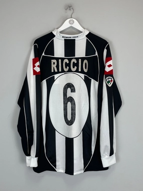 2003/04 AC SIENA RICCIO #6 *MATCH ISSUE* L/S HOME SHIRT (XL) LOTTO Outdoor Performance