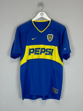 Anti Pilling Fabric Treatment Odor Resistant Treatment 2003/04 BOCA JUNIORS HOME SHIRT (M) NIKE