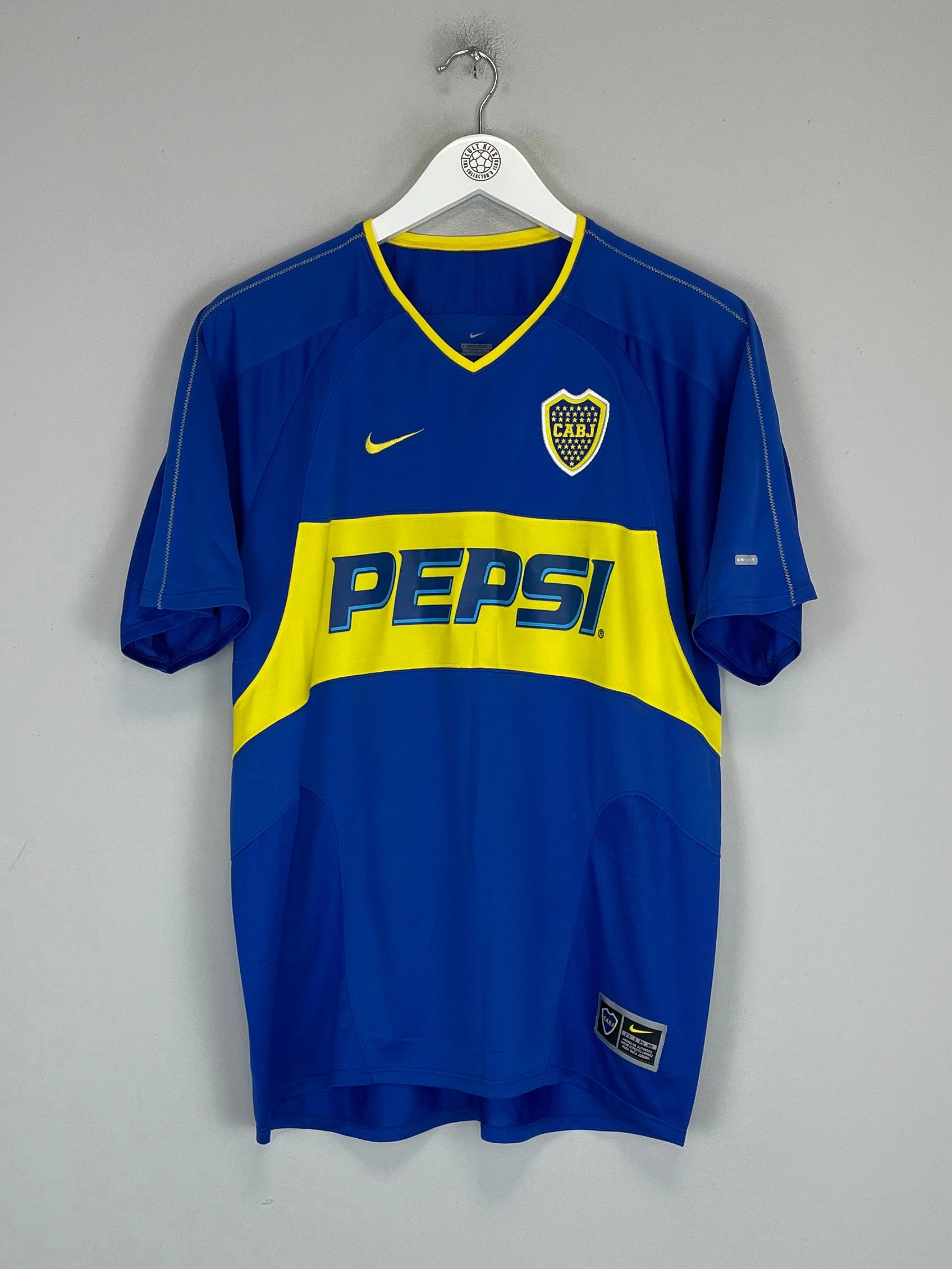 Anti Pilling Fabric Treatment Odor Resistant Treatment 2003/04 BOCA JUNIORS HOME SHIRT (M) NIKE