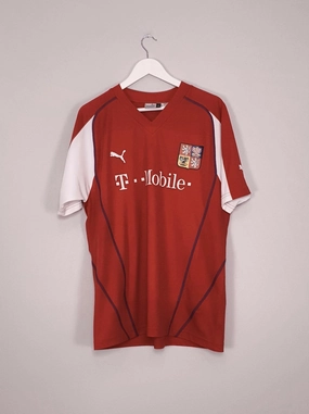 2003/04 CZECH REPUBLIC HOME SHIRT (XL) PUMA Friction Dispersing Weave