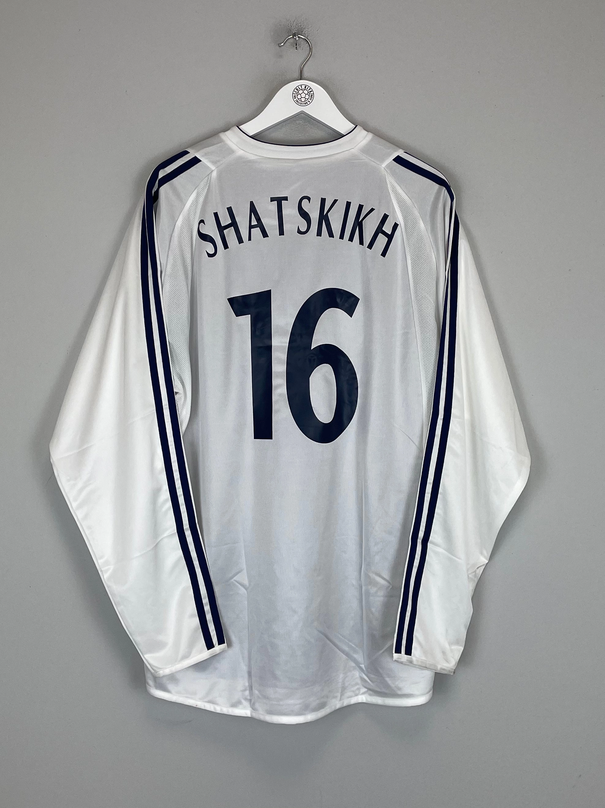2003/04 DYNAMO KYIV SHATSKIKH #16 *PLAYER ISSUE* L/S AWAY SHIRT (XL) ADIDAS High Visibility Details Sleek Look