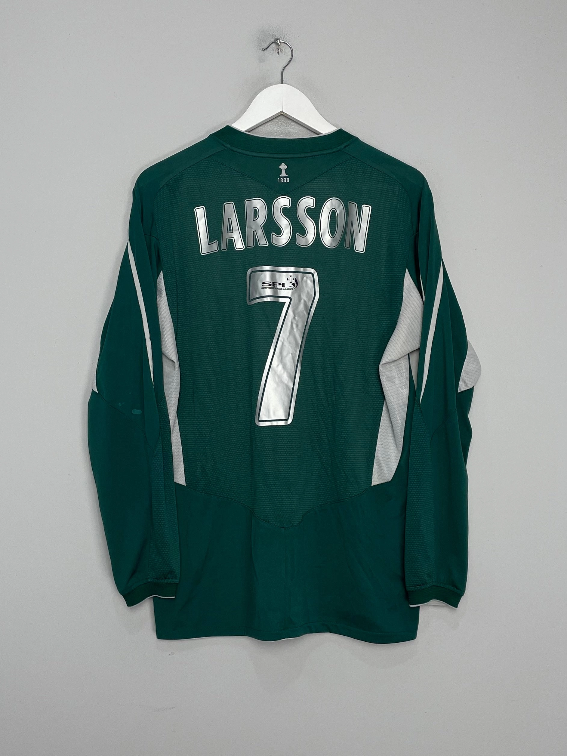 Endurance Ready Reflective details 2004/05 CELTIC LARSSON #7 L/S AWAY SHIRT (XL) UMBRO