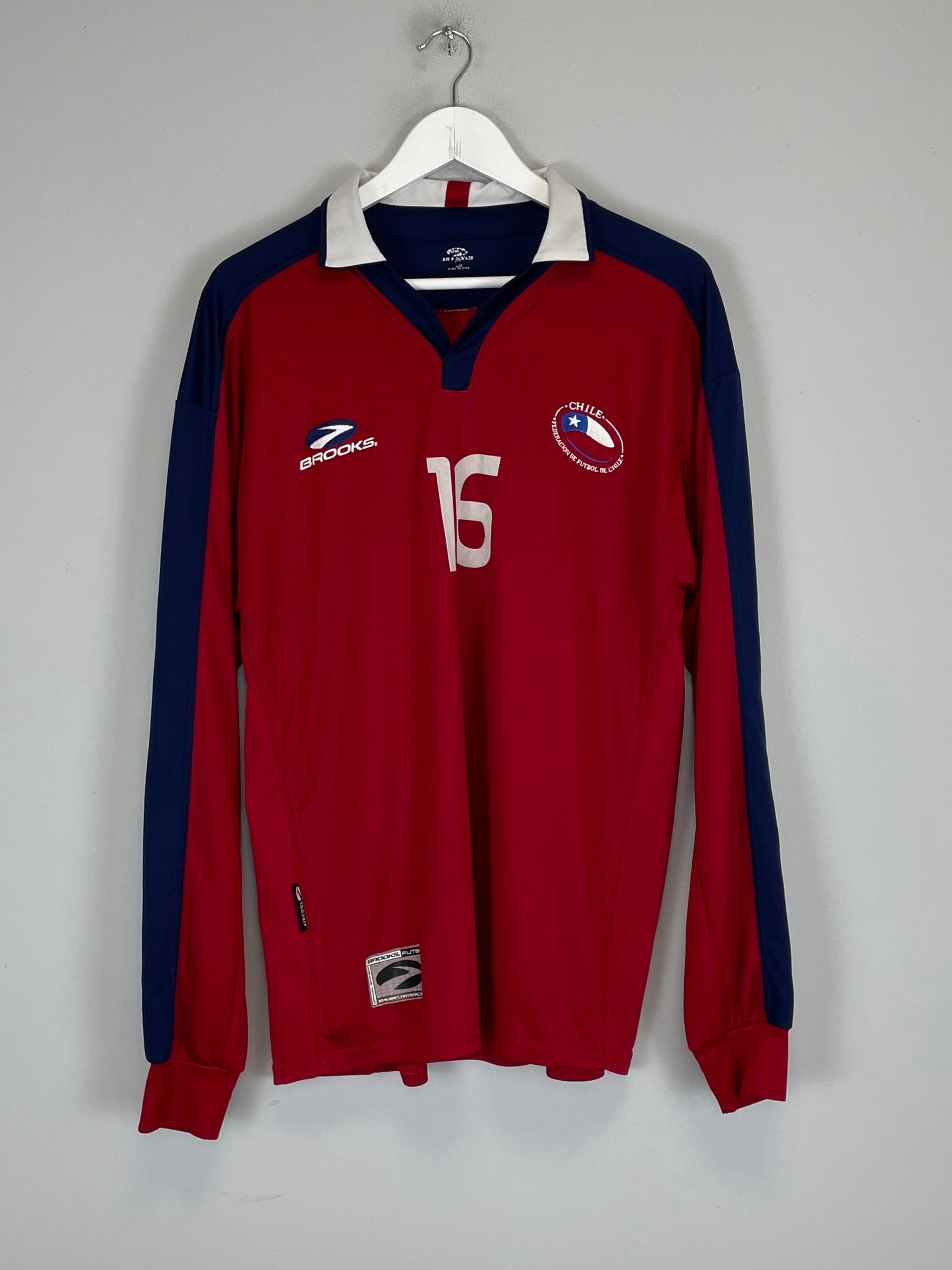 Bold Graphics 2004/05 CHILE #16 L/S *PLAYER ISSUE* HOME SHIRT (L) BROOKS