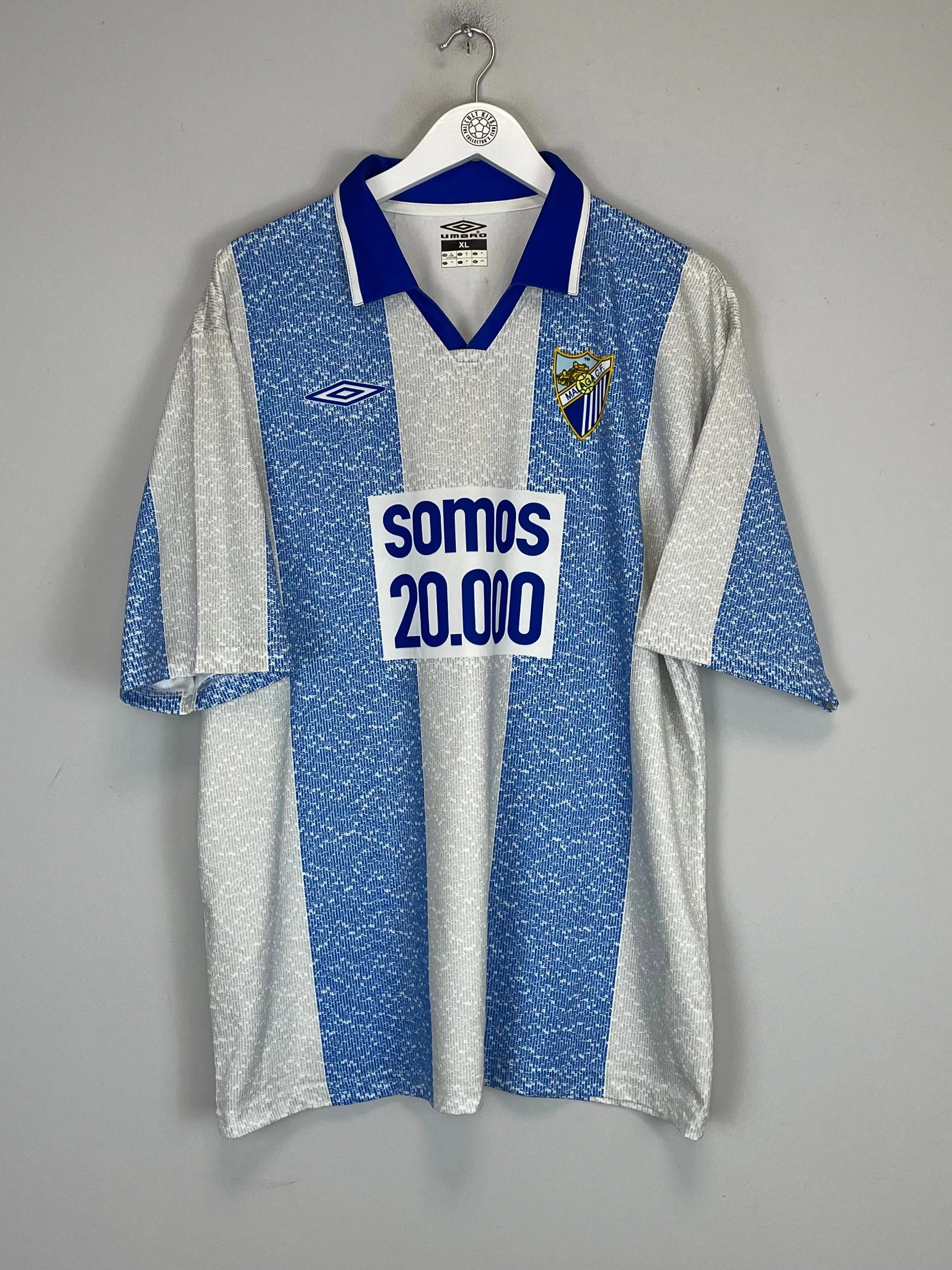 2004/05 MALAGA 'SOMOS 20,000' HOME SHIRT (XL) UMBRO Anti Snag Surface
