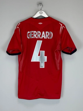 Low Profile Silhouette 2004/06 ENGLAND GERRARD #4 AWAY SHIRT (M) UMBRO
