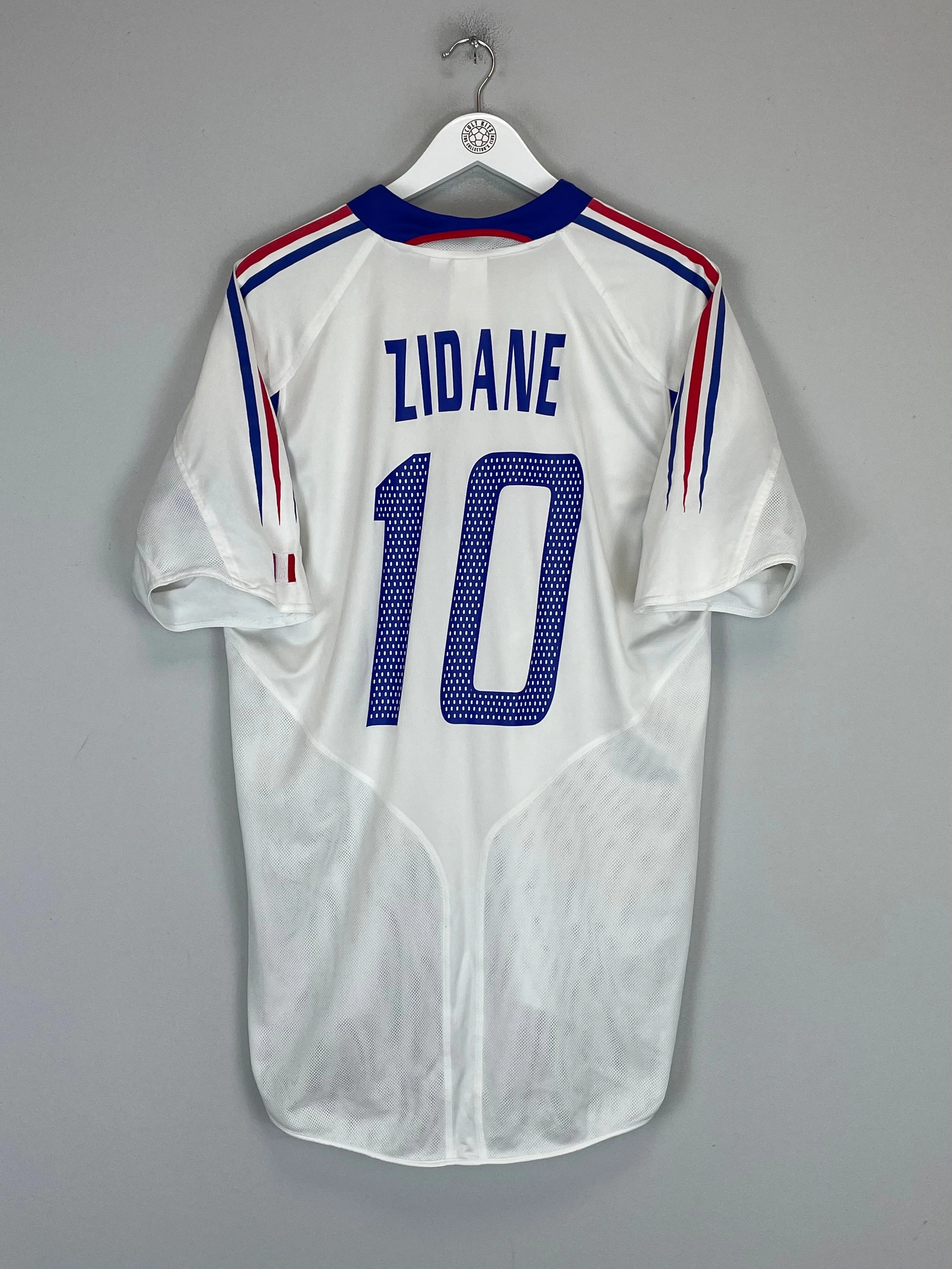 2004/06 FRANCE ZIDANE #10 AWAY SHIRT (L) ADIDAS Ergonomic Cut