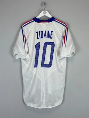 2004/06 FRANCE ZIDANE #10 AWAY SHIRT (L) ADIDAS Ergonomic Cut