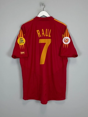 High Stretch Recovery 2004/06 SPAIN RAUL #7 HOME SHIRT (XL) ADIDAS