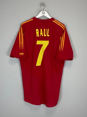 2004/06 SPAIN RAUL #7 HOME SHIRT (XL) ADIDAS Non Chafing Stitch System