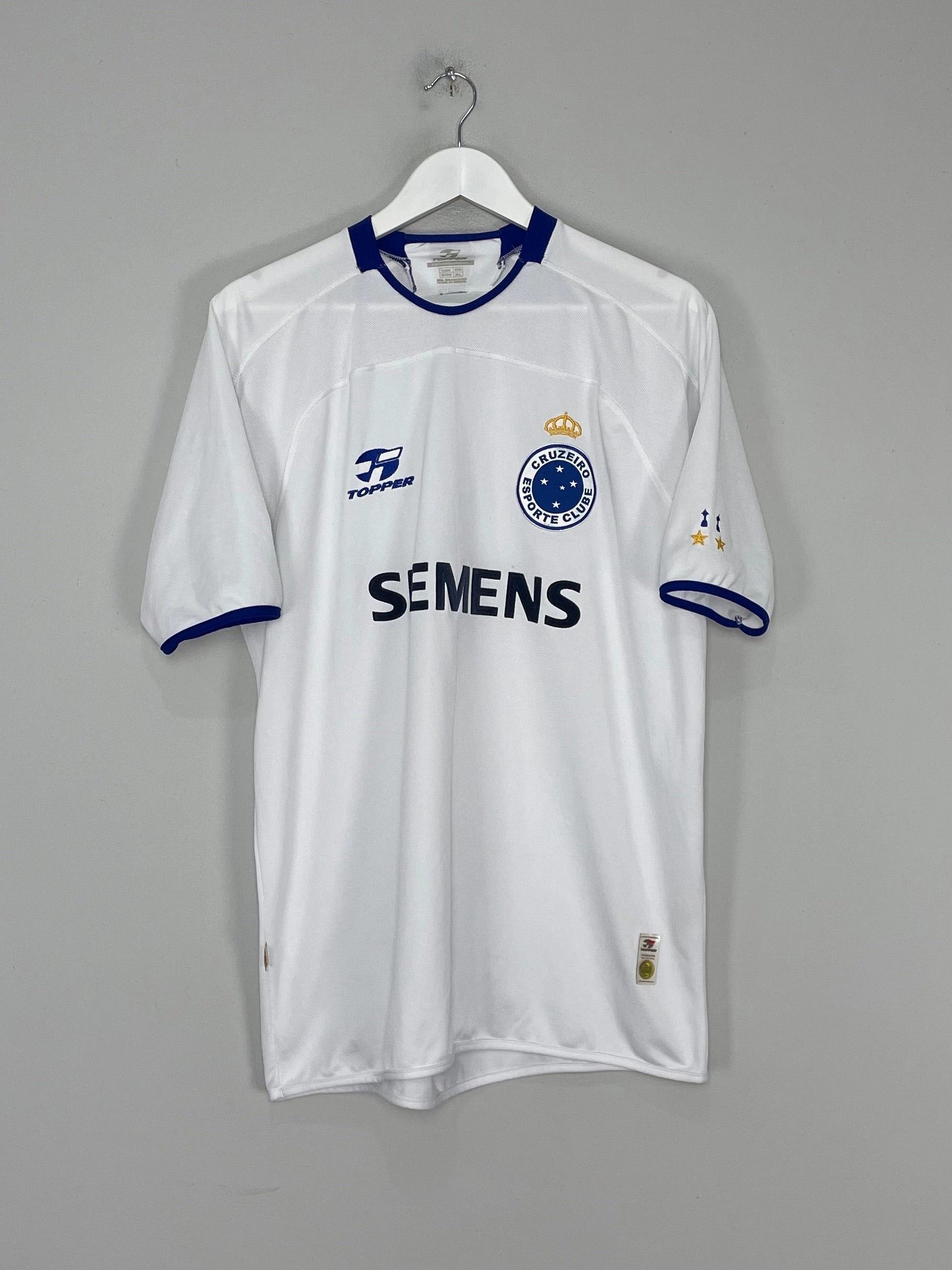 2005/06 CRUZEIRO #9 AWAY SHIRT (XL) TOPPER Durable Double Stitching Multi Directional Breathability