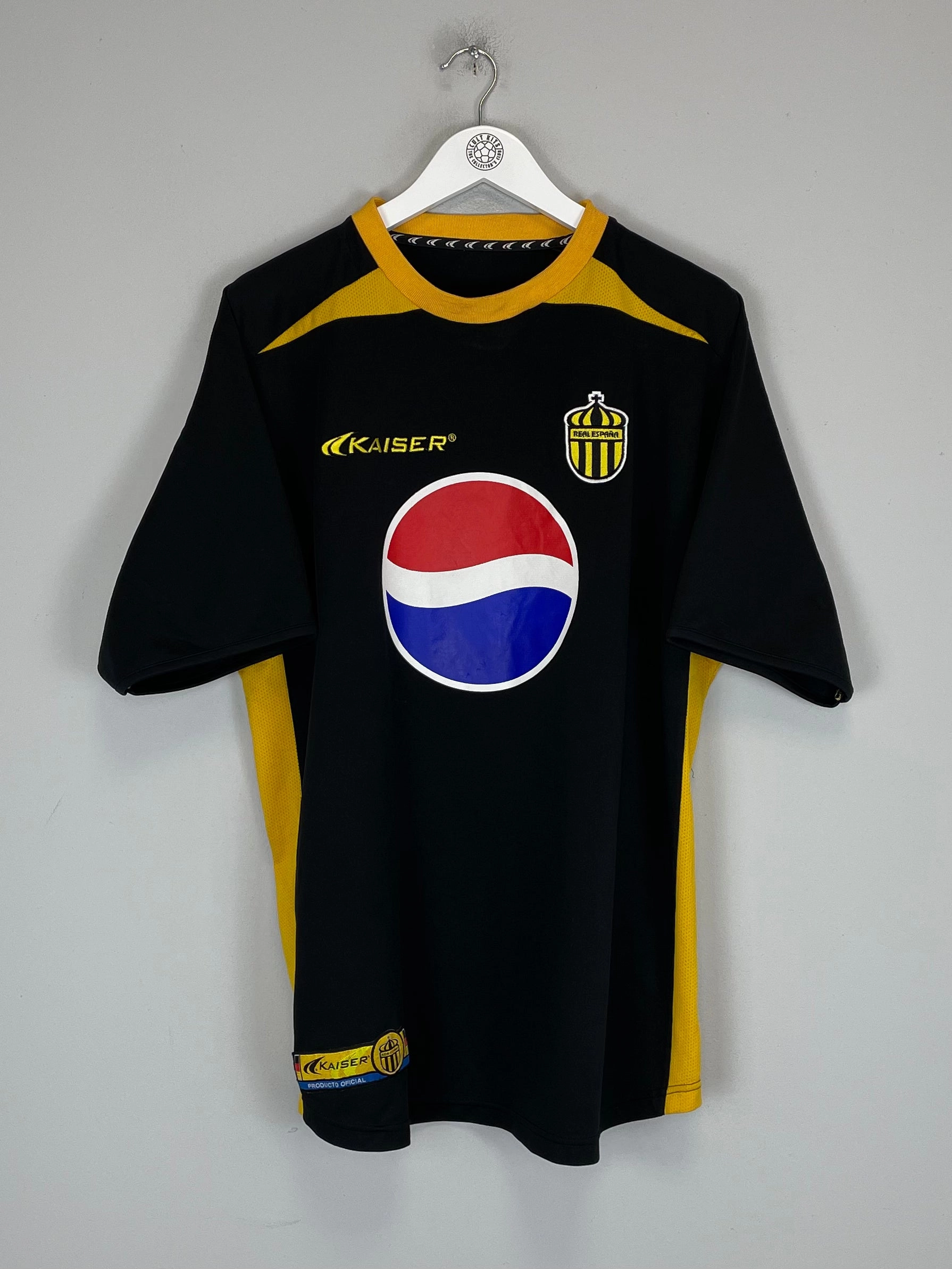 2005/06 REAL ESPANA AWAY SHIRT (XL) KAISER Base Movement