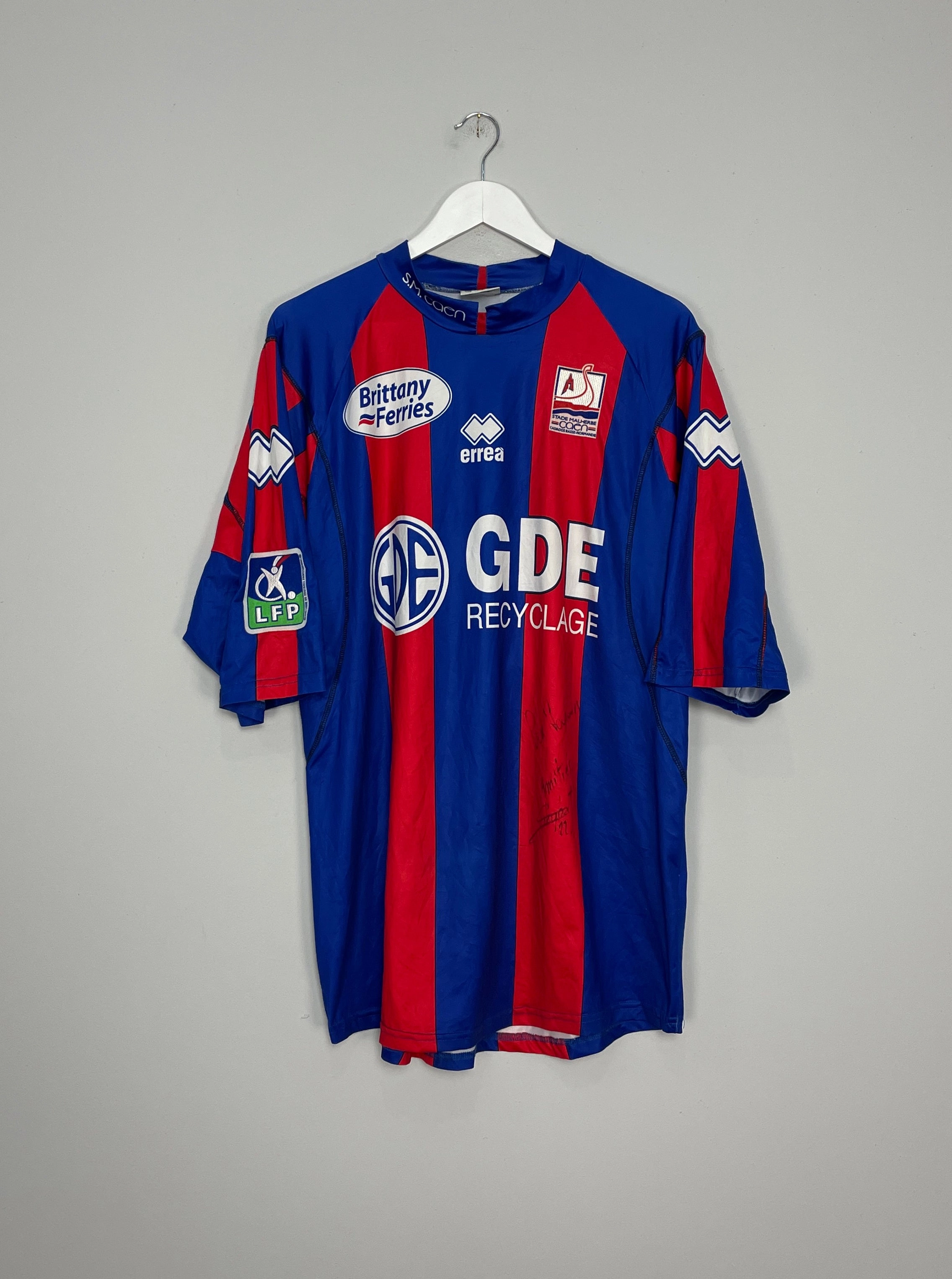 Style Driven Stretch Fit 2006/07 CAEN HENGBART #22 *SIGNED   PLAYER ISSUE* HOME SHIRT (XXL) ERREA