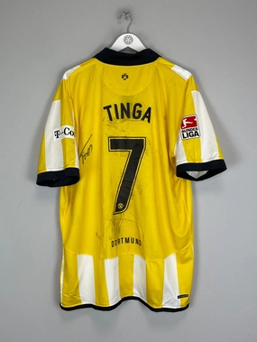 Sun Protection Fabric Tensile Strength Fabric 2006/07 DORTMUND TINGA #7 *MATCH ISSUED   SIGNED* HOME SHIRT (XXL) NIKE