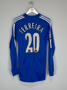 Training Wear 2006/08 CHELSEA FERREIRA #20 L/S HOME SHIRT (M) ADIDAS