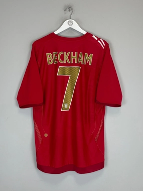 tech fabric 2006/08 ENGLAND BECKHAM #7 AWAY SHIRT (XL) UMBRO