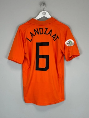 High Motion Clean Finish 2006/08 NETHERLANDS LANDZAAT #6 HOME SHIRT (M) NIKE