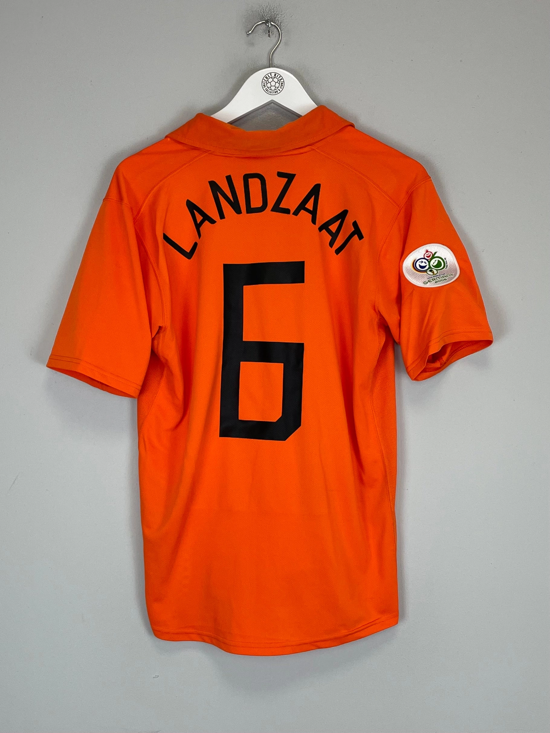 High Motion Clean Finish 2006/08 NETHERLANDS LANDZAAT #6 HOME SHIRT (M) NIKE