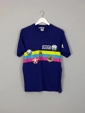 2006 JAPAN ADIDAS SAMURAI BLUE SUPPORTERS TEE (M) Gym Wear Moisture Management System