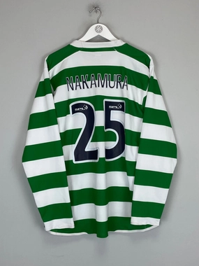2007/08 CELTIC NAKAMURA #25 L/S HOME SHIRT (XL) NIKE Flex Ribbed Cuffs