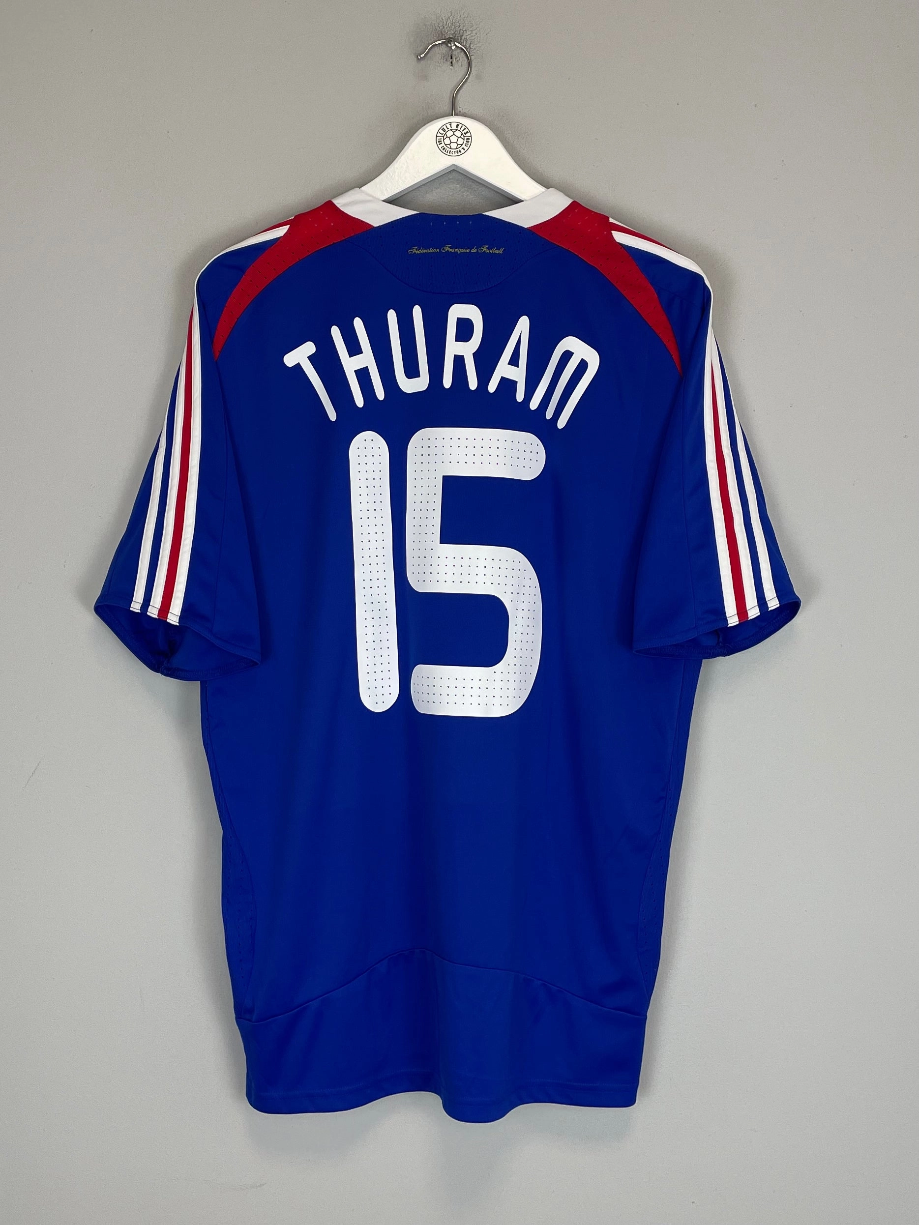 2007/08 FRANCE THURAM #15 HOME SHIRT (L) ADIDAS Hybrid Ply Construction