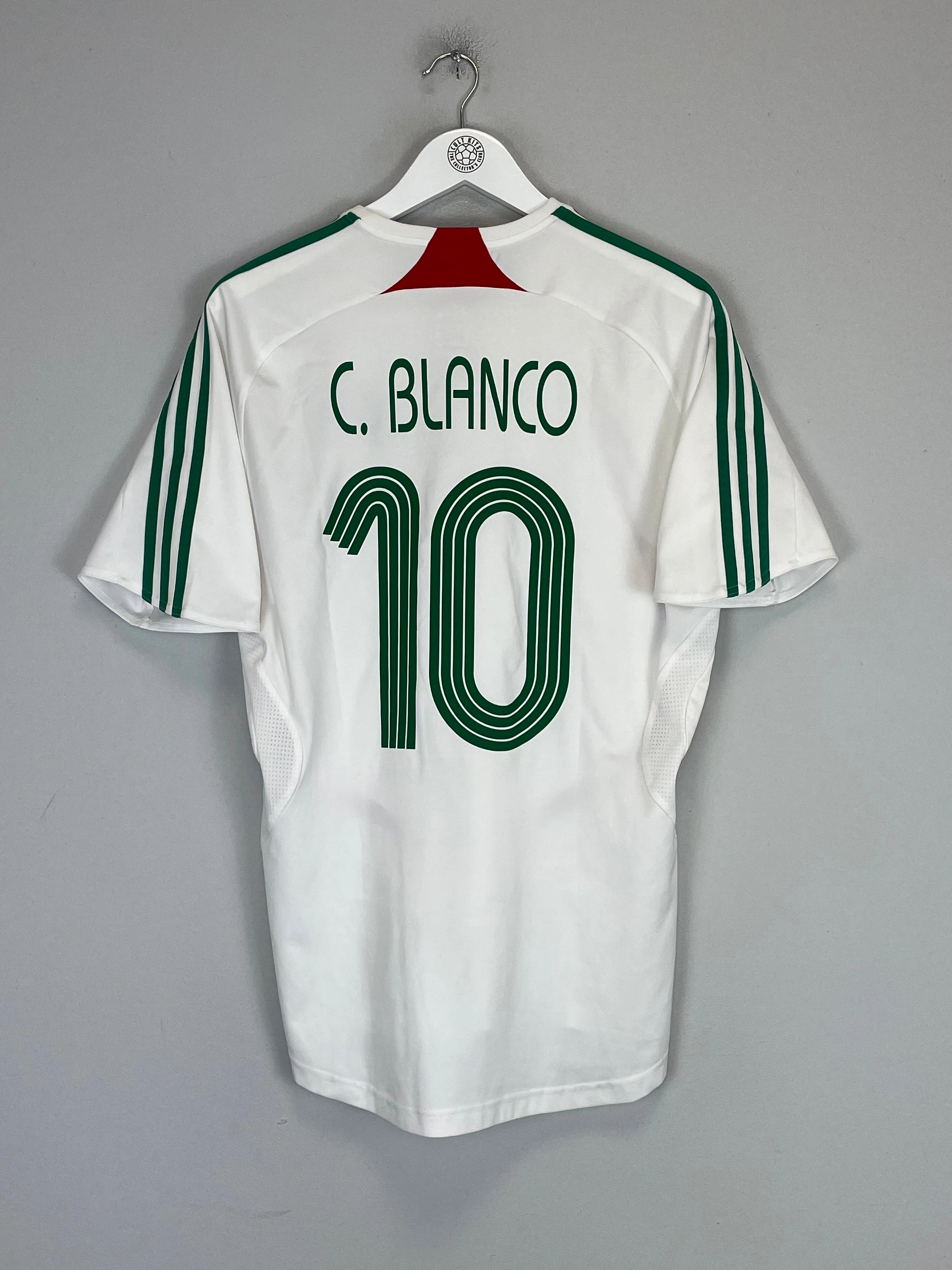 2007/08 MEXICO BLANCO #10 AWAY SHIRT (M) ADIDAS Moisture Lock Layer